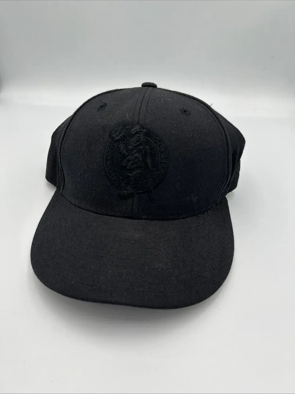 Adidas Boston Celtics Wool Hat Cap Size 7 3/8 Fitted Black Black NBA Basketball